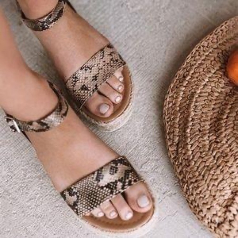 Joelle Snake Print Espadrilles